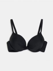 Góra od bikini push-up - czarny. Czarne bikini damskie Sinsay, bez wzorów. Za 25.99 zł.