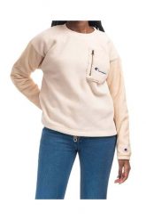 Bluza polarowa damska Champion Crewneck Polartec. Białe bluzy bez kaptura damskie CHAMPION, l, z materiału. Za 223.49 zł.