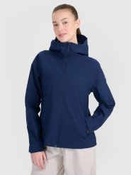 4F Kurtka przejściowa membrana 5000 damska - granatowa XXL. Niebieskie kurtki damskie 4f, m, bez wzorów, z dzianiny, z kapturem. Za 299.99 zł.