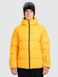 4F Kurtka narciarska membrana 5000 męska - żółta 3XL. Żółte kurtki męskie 4f, na zimę, m, bez wzorów, bez kaptura. Za 499.99 zł.