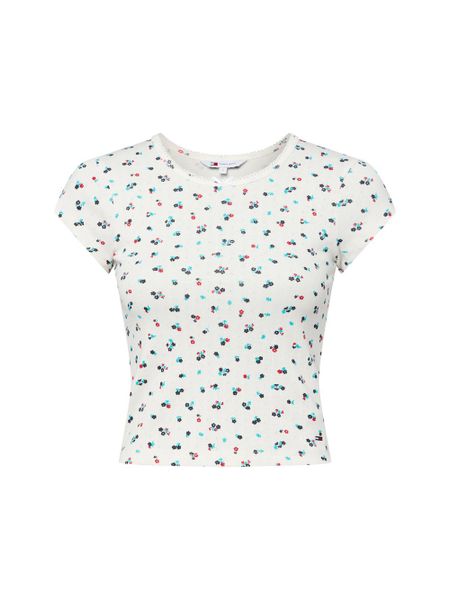 Tommy Jeans Koszulka Kobiety biały, S. Białe t-shirty damskie Tommy Jeans, s, bez wzorów, z bawełny, bez kołnierzyka. Za 89.95 zł.