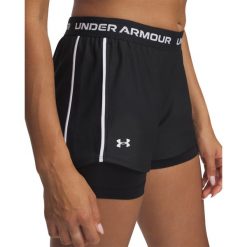 Damskie szorty 2 w 1 Under Armour Tech™ Play Up. Czarne spodenki sportowe damskie Under Armour, s, z dzianiny, na fitness i siłownię. Za 190.00 zł.