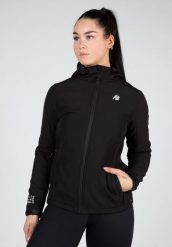 Mina Softshell Kurtka - Czarny. Czarne kurtki softshell damskie GORILLA WEAR, m, bez wzorów, z elastanu, bez kaptura. Za 458.00 zł.