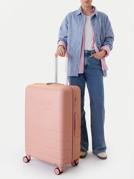 Reebok Walizka duża CEO-RBK-WAL-011-L Różowy. Czerwone walizki Reebok, bez wzorów, z tworzywa sztucznego, duże. Za 349.99 zł.