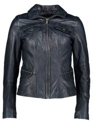 7eleven Skórzana kurtka "Mona" w kolorze granatowym rozmiar: 44. Niebieskie kurtki damskie 7eleven, bez wzorów, ze skóry, bez kaptura. Za 761.47 zł.