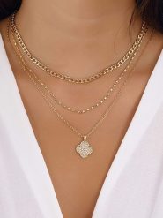Luja Bijoux Pozłacany naszyjnik z cyrkoniami rozmiar: onesize. Żółte naszyjniki damskie Luja Bijoux, metalowe. Za 83.62 zł.
