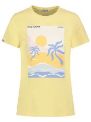 Eight2Nine Koszulka w kolorze żółtym rozmiar: M. Żółte bluzki damskie Eight2Nine, m, bez wzorów, z bawełny, bez kołnierzyka, bez ramiączek. Za 43.99 zł.