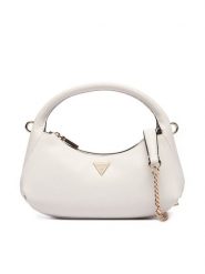 Guess Torebka Gilda Mini HWZG97 47730 Kremowy. Białe torebki wieczorowe Guess, z aplikacjami, ze skóry, wizytowe, bez kołnierzyka, bez ramiączek. Za 494.99 zł.
