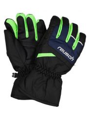 Reusch Rękawiczki funkcyjne "Bennet R-TEX® XT" w kolorze czarno-zielonym rozmiar: 5. Czarne rękawiczki dziecięce REUSCH, ze skóry, bez ramiączek. Za 116.09 zł.