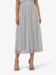 APART Spódnica w kolorze niebieskoszarym rozmiar: 42. Niebieskie spódniczki damskie Apart, bez wzorów, z tiulu, maxi. Za 143.99 zł.