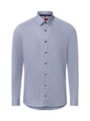 Finshley & Harding Koszula męska Mężczyźni Slim Fit Bawełna niebieski w kratkę, 41. Niebieskie koszule męskie Finshley & Harding, m, bez wzorów, z bawełny, bez kołnierzyka, bez ramiączek. Za 199.95 zł.