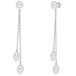 Valero Pearls Kolczyki wiszące srebrne srebro wysokiej próby Perła hodowlana słodkowodna srebrny 1 ct Damski. Szare kolczyki damskie Valero Pearls, z perłą, srebrne. Za 248.99 zł.
