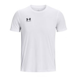 Koszulka piłkarska męska Under Armour Challenger Train. Białe t-shirty sportowe męskie Under Armour, l, bez ramiączek, do piłki nożnej. Za 99.99 zł.