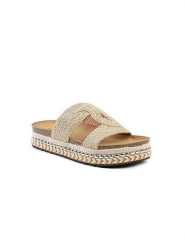 Foreverfolie Klapki w kolorze beżowym rozmiar: 37. Brązowe klapki damskie Foreverfolie, bez wzorów, bez obcasa, na platformie. Za 66.16 zł.