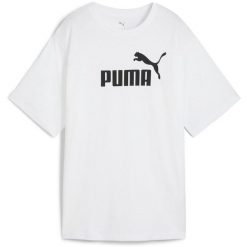 Koszulka Puma Ess No. 1 Logo Relaxed Tee, Kobiety. Białe bluzki sportowe damskie Puma, l, bez wzorów, z bawełny, bez ramiączek. Za 290.00 zł.
