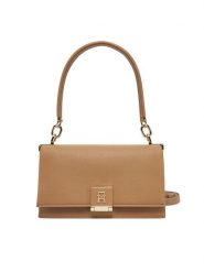 Tommy Hilfiger Torebka Th Her Med Crossover AW0AW17216 Brązowy. Brązowe torebki klasyczne damskie Tommy Hilfiger, bez wzorów, ze skóry, bez dodatków. Za 584.99 zł.