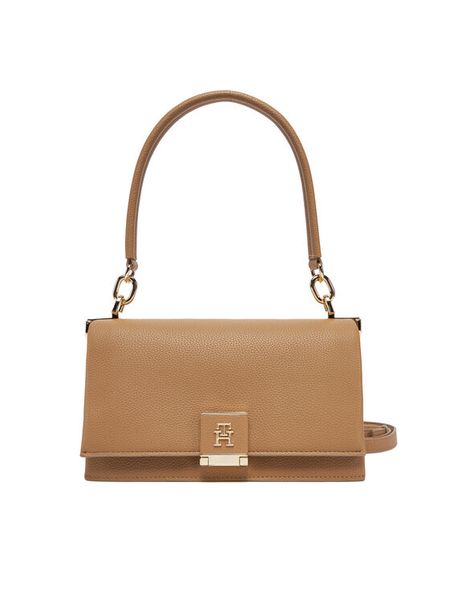 Tommy Hilfiger Torebka Th Her Med Crossover AW0AW17216 Brązowy. Brązowe torebki klasyczne damskie Tommy Hilfiger, bez wzorów, ze skóry, bez dodatków. Za 380.99 zł.