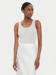 ViCOLO Top UB0009 Srebrny Regular Fit. Szare topy damskie ViCOLO, l, bez wzorów, z wiskozy, bez kołnierzyka. Za 79.99 zł.
