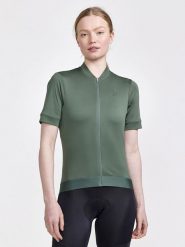 Craft Koszulka kolarska "CORE Essence" w kolorze khaki rozmiar: M. Brązowe bluzki sportowe damskie Craft, m, bez wzorów, bez ramiączek. Za 140.53 zł.