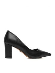 Nine West Czółenka CEO-ZAFIRA-01 Czarny. Czarne czółenka damskie Nine West, bez wzorów, z materiału, bez obcasa. Za 229.99 zł.