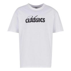 Męska Koszulka Cursive Logo Heavyweight Oversized T-shirt. Białe t-shirty męskie Urban Classics, l, bez wzorów, bez kołnierzyka. Za 85.99 zł.