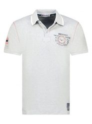 Geographical Norway Koszulka polo "Kilsvik" w kolorze szarym rozmiar: S. Szare koszulki polo męskie Geographical Norway, s, bez wzorów, z bawełny, bez ramiączek. Za 83.42 zł.
