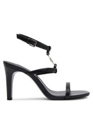 KARL LAGERFELD Sandały Belvia KL32914 Czarny. Czarne sandały damskie Karl Lagerfeld, bez wzorów, ze skóry, bez obcasa, na szpilce. Za 439.99 zł.
