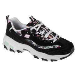 Buty sportowe Sneakersy damskie, Skechers D'Lites-Blooming Fields. Czarne buty sportowe na co dzień damskie Skechers, bez wzorów, trekkingowe. Za 309.99 zł.