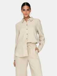 JDY Koszula Say 15318364 Beżowy Loose Fit. Brązowe koszule damskie JDY, m, bez wzorów, z wiskozy, bez kołnierzyka, bez ramiączek. Za 119.99 zł.