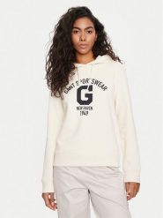 Gant Bluza Logo 4200847 Écru Relaxed Fit. Bluzy bez kaptura damskie Gant, xs, z bawełny. Za 299.99 zł.