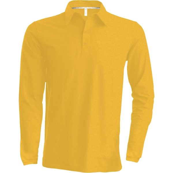 Koszulka polo z długim rękawem Kariban. Żółte koszulki męskie z długim rękawem KARIBAN, m. Za 151.50 zł.