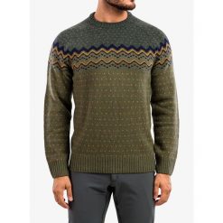 Sweter męski Fjallraven Ovik Knit Sweater. Zielone swetry męskie Fjällräven, l, bez wzorów, bez kołnierzyka. Za 739.99 zł.
