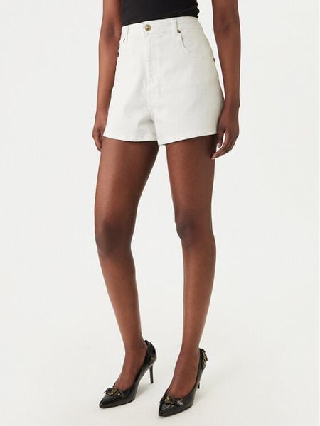 Versace Jeans Couture Szorty jeansowe 80HAD514 CEWCA Biały Regular Fit. Białe szorty damskie Versace Jeans Couture, bez wzorów, z bawełny. Za 879.99 zł.