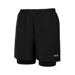 Spodenki do biegania CORAL Izas. Czarne szorty męskie IZAS, bez wzorów, z bawełny, sportowe. Za 208.65 zł.
