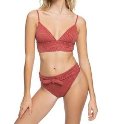 Strój kąpielowy damski Roxy Wild Babe. Czerwone bikini damskie Roxy, bez wzorów. Za 192.05 zł.