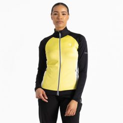 Bluza turystyczna damska Elation II szybkoschnąca. Żółte bluzy bez kaptura damskie Dare 2b, z polaru. W wyprzedaży za 119.99 zł.