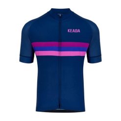 Damska koszulka rowerowa z krótkim rękawem - Sunset. Fioletowe topy sportowe damskie KEADA SPORTS, m, bez wzorów, bez ramiączek. Za 332.00 zł.