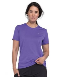 Koszulka damska Schöffel Circ Tauron. Fioletowe t-shirty damskie Schöffel, bez wzorów, z materiału, bez kołnierzyka. Za 179.99 zł.