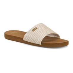 Klapki basenowe damskie REEF Bliss Nights Slide. Białe klapki damskie Reef, bez wzorów, bez obcasa. Za 119.99 zł.