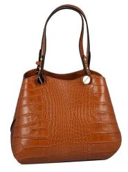 ORE10 Skórzana torebka "Vestar" w kolorze jasnobrązowym - 21 x 26 x 10 cm rozmiar: onesize. Brązowe torebki klasyczne damskie ORE10, bez wzorów, z materiału, bez dodatków. Za 304.99 zł.