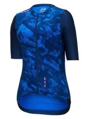 Protective Koszulka kolarska "Blue Velvet" w kolorze niebiesko-granatowym rozmiar: 40. Niebieskie bluzki sportowe damskie Protective, bez wzorów, bez ramiączek. Za 119.95 zł.