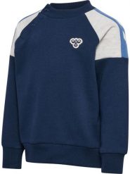 Bluza dla niemowlęcia Hummel Mini Block. Niebieskie bluzy i bluzki niemowlęce HUMMEL, bez wzorów, z bawełny, bez ramiączek, długie, bez kaptura. Za 126.50 zł.