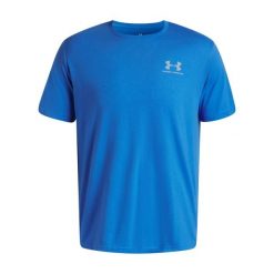Koszulka Under Armour Sportstyle Left Chest. Niebieskie t-shirty sportowe męskie Under Armour, s, z bawełny, bez ramiączek, na fitness i siłownię. Za 131.30 zł.