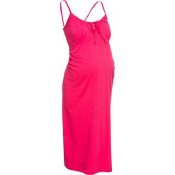Koszula nocna do karmienia, na cienkich ramiączkach bonprix różowy hibiskus. Czerwone koszule nocne damskie bonprix, bez wzorów, ze skóry. Za 44.99 zł.