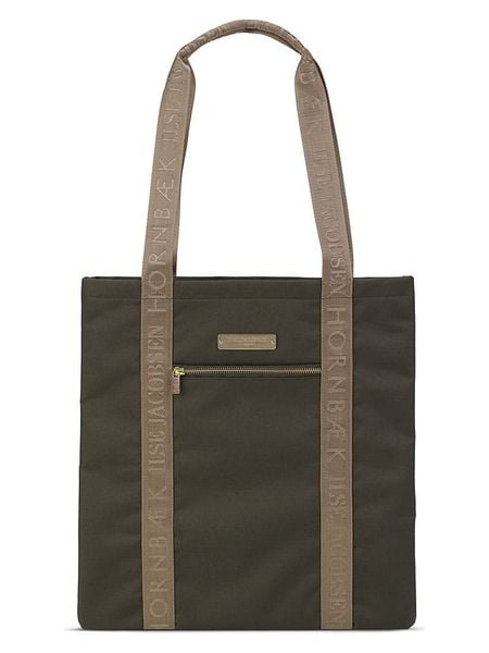 Ilse Jacobsen Shopper bag w kolorze khaki - 41 x 40 cm rozmiar: onesize. Brązowe shopper bag damskie Ilse Jacobsen, bez wzorów, z materiału, na ramię, bez dodatków. Za 132.98 zł.