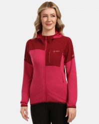 Damska bluza funkcyjna Kilpi MEMPHIS-W. Czerwone bluzy bez kaptura damskie Kilpi, bez wzorów, z materiału, bez kaptura. Za 473.69 zł.