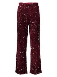 Pieces Spodnie w kolorze bordowym rozmiar: L. Czerwone spodnie materiałowe damskie Pieces, bez wzorów, z materiału. Za 130.99 zł.