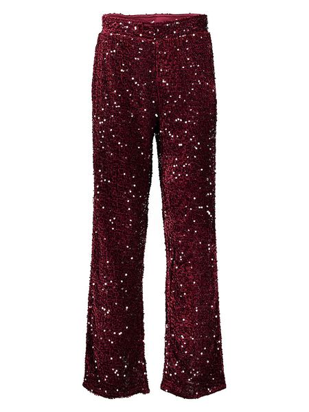 Pieces Spodnie w kolorze bordowym rozmiar: L. Czerwone spodnie materiałowe damskie Pieces, bez wzorów, z materiału. Za 130.99 zł.