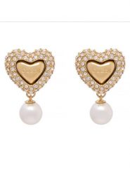 Guess Kolczyki JUBE06 006JW Złoty. Żółte kolczyki damskie Guess, ze stali. Za 252.99 zł.