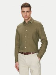 Marc O'Polo Koszula 523 7428 42318 Zielony Regular Fit. Zielone koszule męskie Marc O´Polo, m, bez wzorów, ze lnu, bez kołnierzyka, bez ramiączek. Za 249.99 zł.